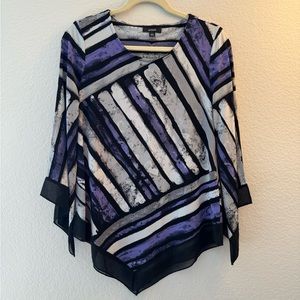 Alfani Women's Blouse with Flowy Wide Sleeves